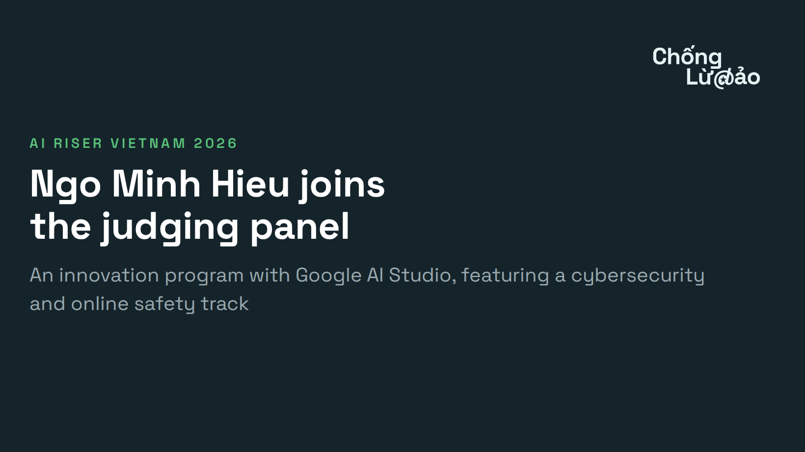 Mr Hieu Ngo Joins the Judging Panel of AI Riser Vietnam 2026